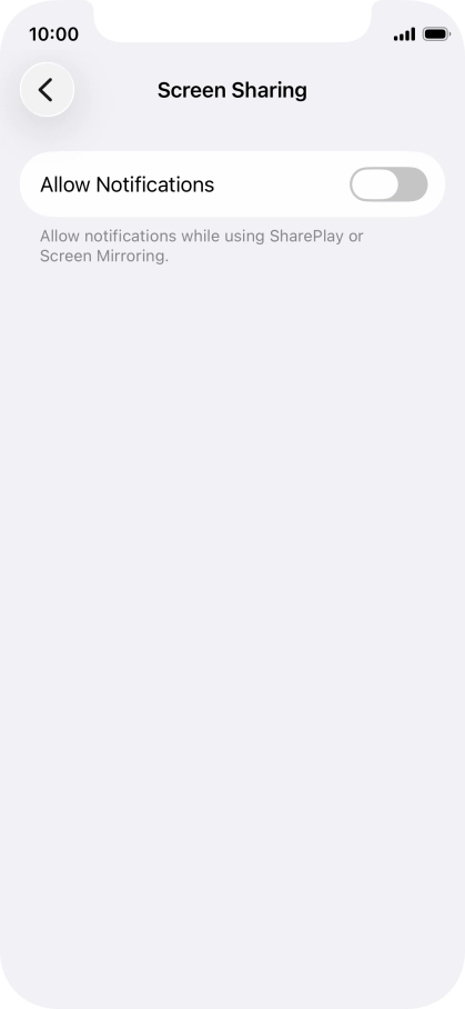 Press the indicator next to 