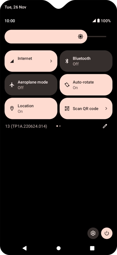 Press the settings icon. Press the settings icon.