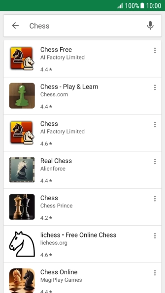 Press the required app. Press the required app.