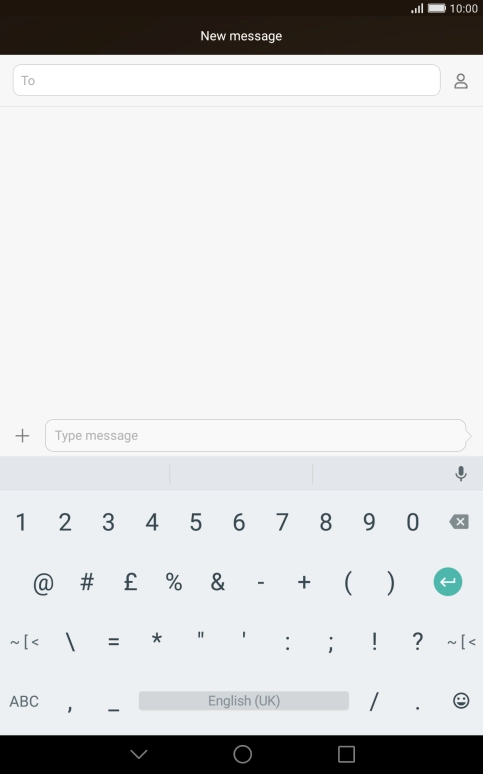 Press the required numbers and symbols.
