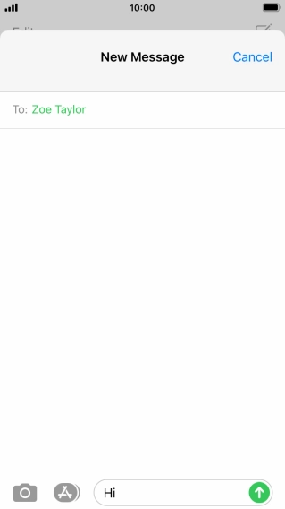Press the send icon.