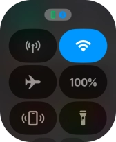 Press the battery percentage.