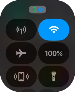 Press the battery percentage.