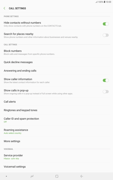 Press More settings.