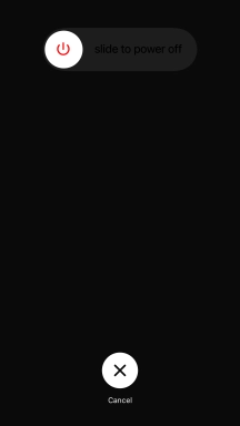 Press and drag the power off icon right. Press and drag the power off icon right.