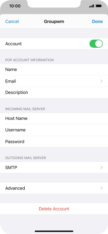 Press SMTP.