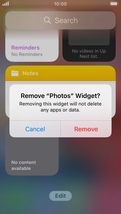 Press Remove.