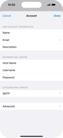 Press SMTP. Press SMTP.