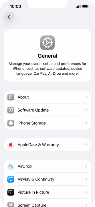Press Software Update. If a new software version is available, it's displayed. Follow the instructions on the screen to update the phone software.