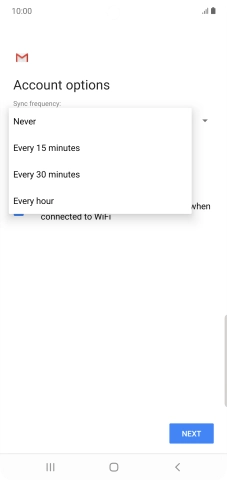 Press the required setting. Press the required setting.