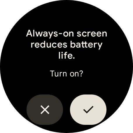 If you turn on the function, press the confirm icon.