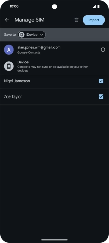 Press the required Google account. Press the required Google account.