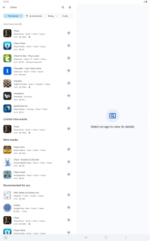 Press the required app. Press the required app.