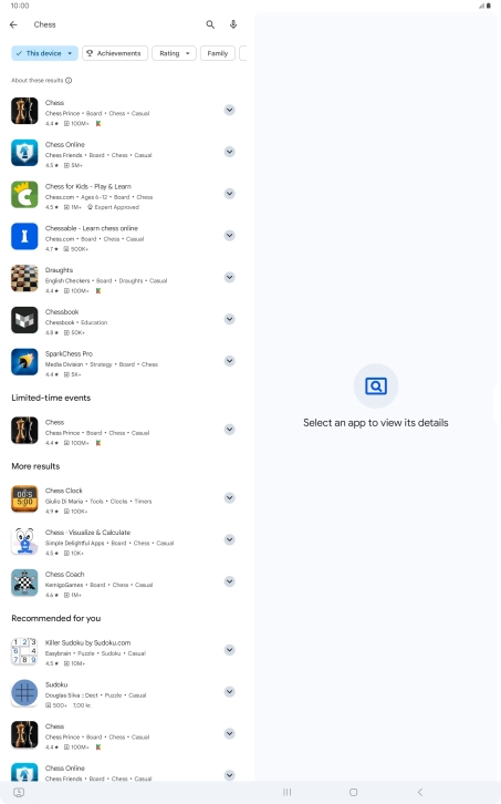 Press the required app. Press the required app.