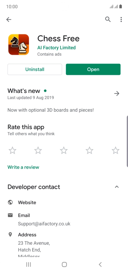 Press Uninstall.