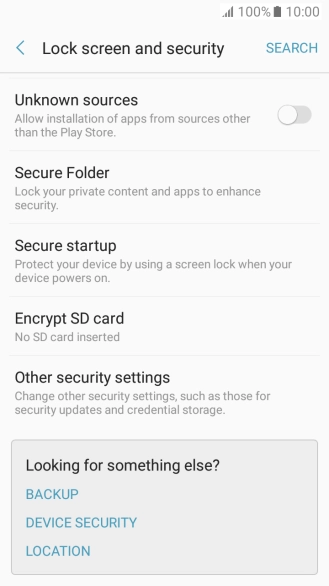 Press Other security settings.