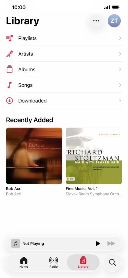 Press Playlists.