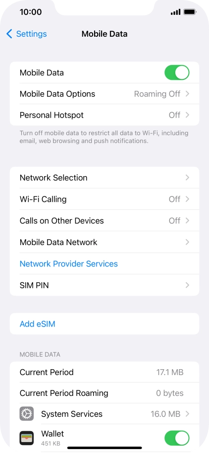 The total data usage is displayed next to Current Period.