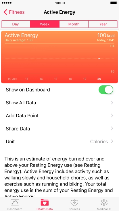 Press Dashboard.