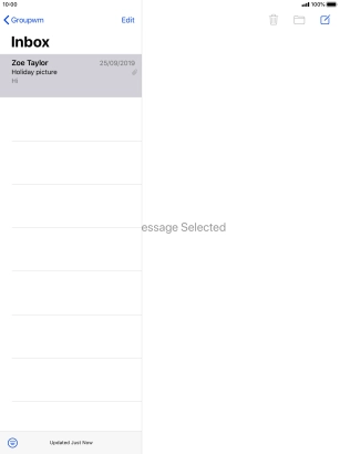 Press the new email message icon.