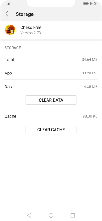 Press CLEAR CACHE. Press CLEAR CACHE.