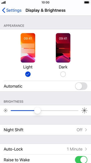 Press Dark.