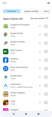 Press the required app.