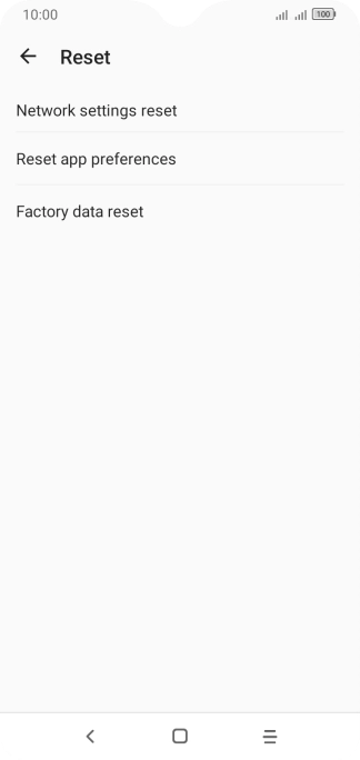 Press Factory data reset. Press Factory data reset.