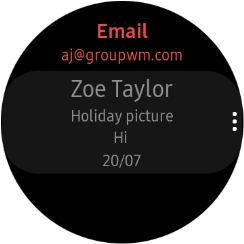 Press the required email message to read it. Press the required email message to read it.