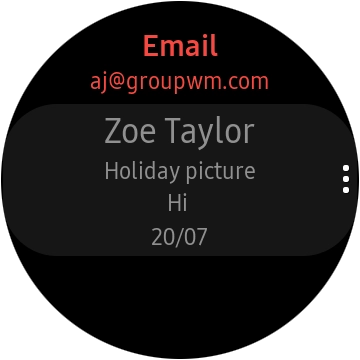 Press the required email message to read it. Press the required email message to read it.