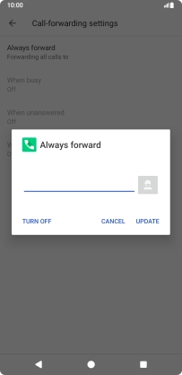 Press TURN OFF.