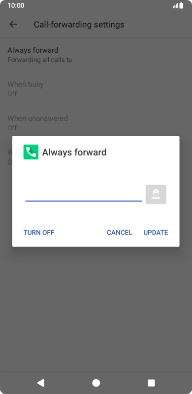 Press TURN OFF.
