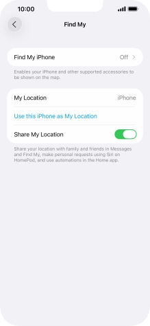 Press Find My iPhone. Press Find My iPhone.