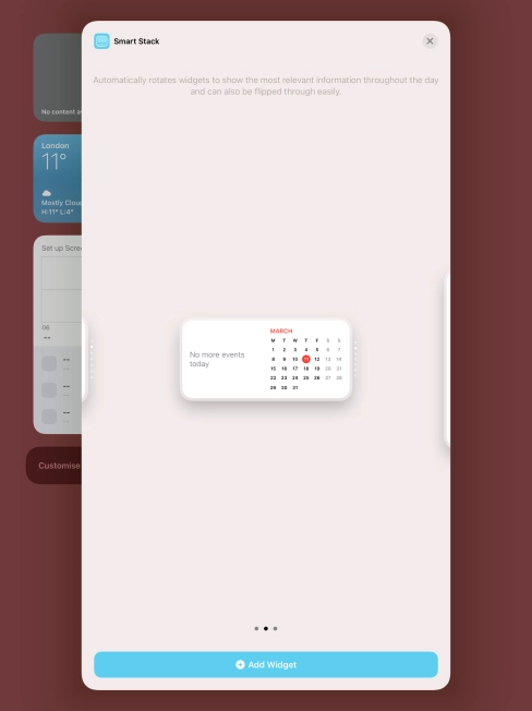 Press Add Widget.