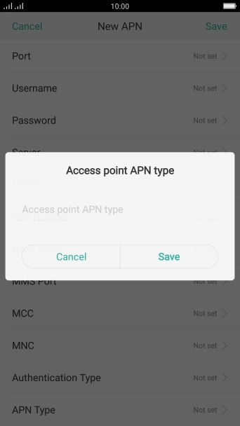 Key in default and press Save. Key in default and press Save.