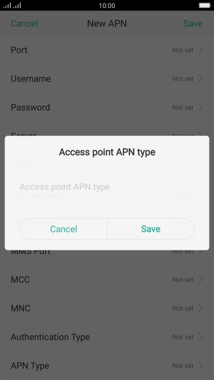 Key in default and press Save. Key in default and press Save.