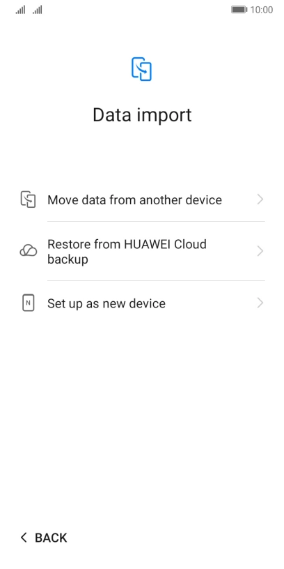 You can transfer the contents of another phone to your phone when it's activated for the first time and after a factory reset. When this screen is displayed, your phone is ready to transfer contents from another phone. You can transfer the contents of another phone to your phone when it's activated for the first time and after a factory reset. When this screen is displayed, your phone is ready to transfer contents from another phone.