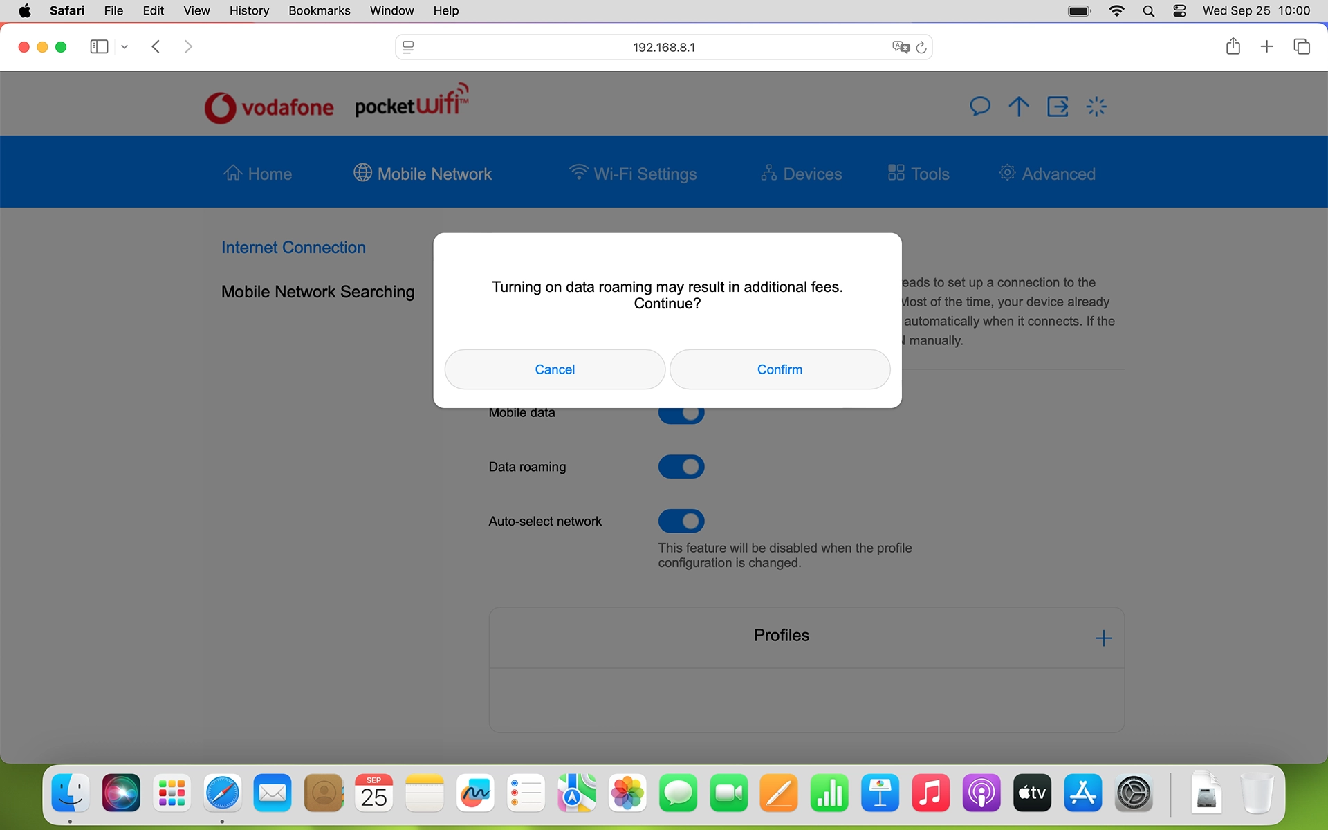 Click Confirm.