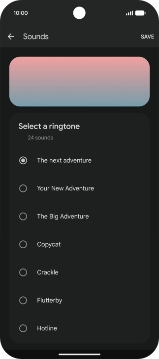 Press the required ring tones to hear them.