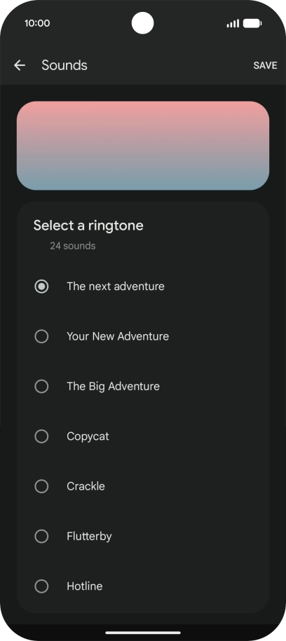 Press the required ring tones to hear them.
