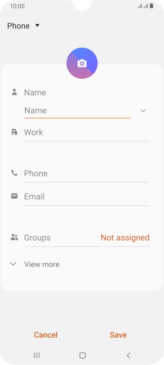 Press the address book drop down list. Press the address book drop down list.