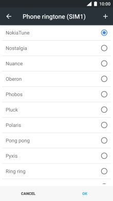 Press the add ring tone icon and go to the required folder.