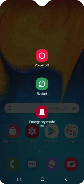 Press Power off.
