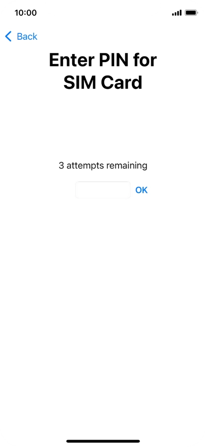 If your SIM is locked, key in your PIN and press OK.