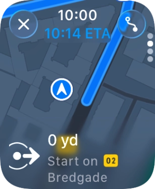Follow the instructions on the screen to go to the required destination.