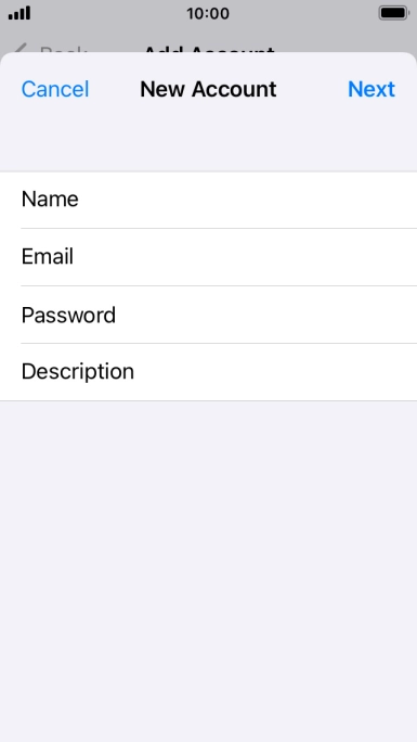 Press Description and key in the required name. Press Description and key in the required name.