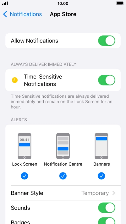Press the indicator next to 