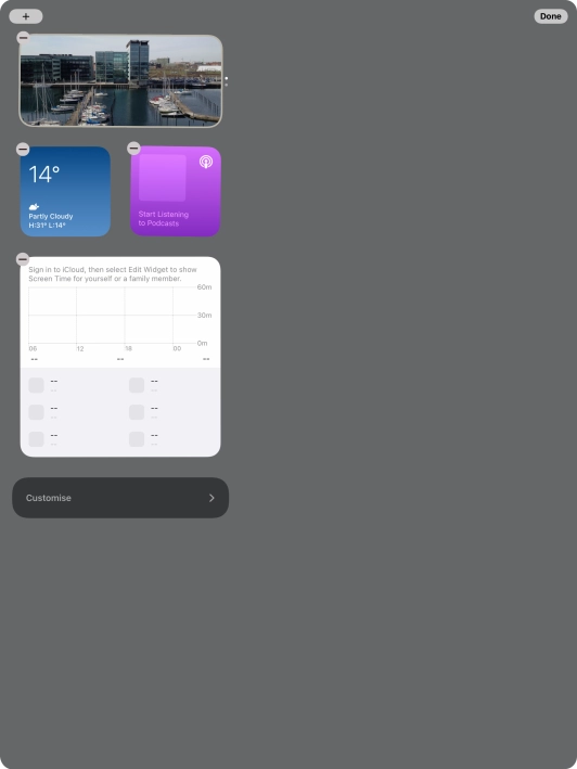 Press the add icon.