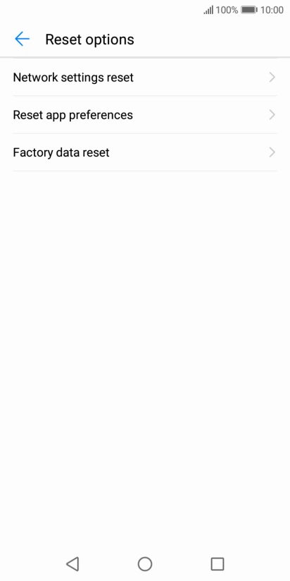 Press Factory data reset. Press Factory data reset.