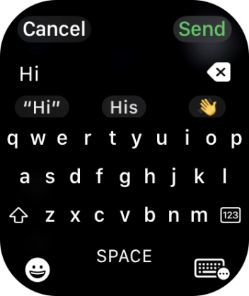 Press the input icon.